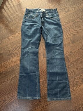 GAP Curvy Low Rise Bootcut Jeans Size 6 Ankle Dark Wash Stretch Denim